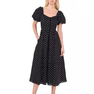 CECE Womens Puff Sleeve Button Down Dress size 12